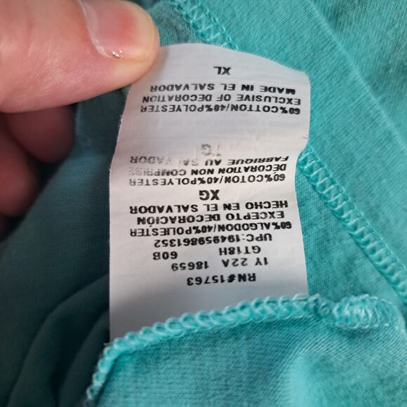 Champion Classic Tee Chromatic Script Portal Teal Women's XL - Picture 5 of 6